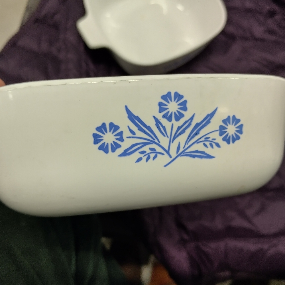Corningware Cornflower Set Qt and 1 1/2 Qt 1966-69